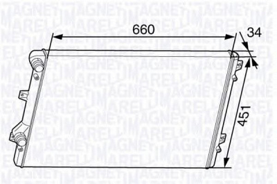 MAGNETI MARELLI 350213144300 -  Радиатор, охлаждение двигателя